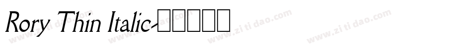Rory Thin Italic字体转换